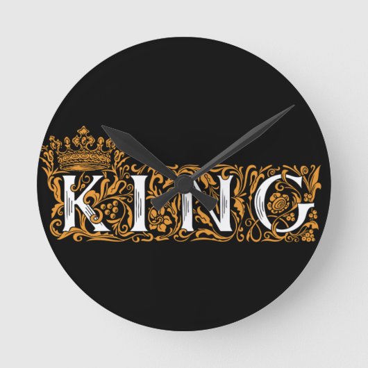 King Wall Clock Ronde Klok (Voorkant)