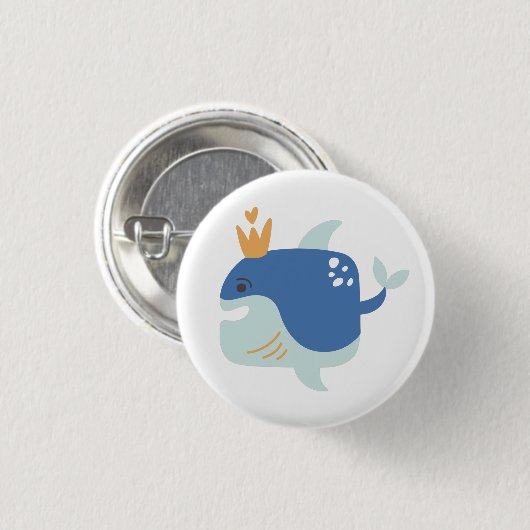 King Whale Button (Voorkant /achterkant)
