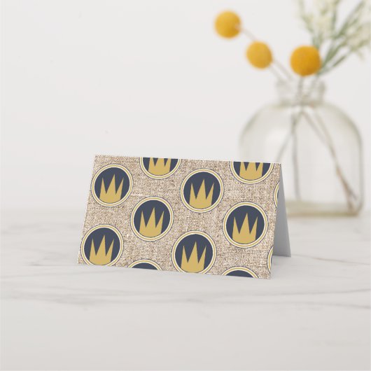 King Wild Thing Gold Crown Burlap Birthday Party (Achterkant)