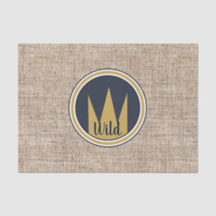 King Wild Thing Gold Crown Burlap Birthday Party Tissuepapier