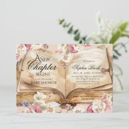 Kingdom Storybook  Flowers Books Baby Shower Kaart