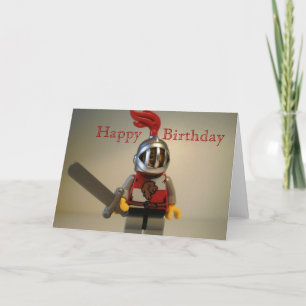 Kingdoms Lion Knight Minifig Happy Birthday Kaart