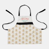 Kingerbrood Man Pattern-kerstbankteam Schort (Voorkant)