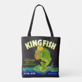 Kingfish aspergetiket van 1930 draagtas (Achterkant)
