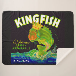 Kingfish aspergetiket van 1930 sherpa deken