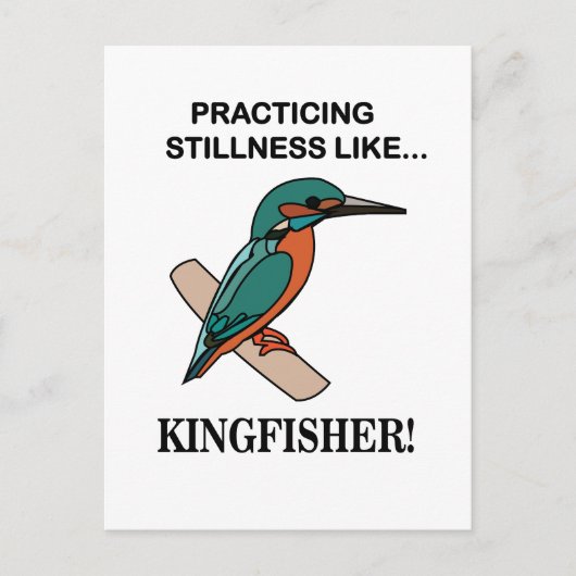 Kingfisher beoefent stilte als Kingfisher Briefkaart (Voorkant)