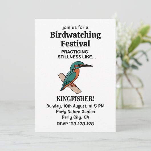 Kingfisher beoefent stilte als Kingfisher Kaart (Staand voorkant)