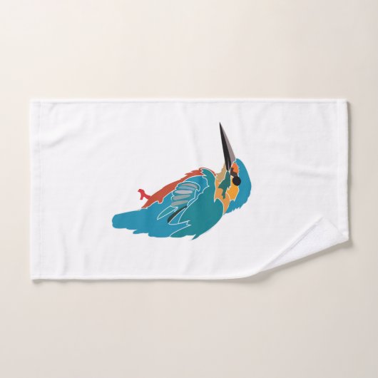 Kingfisher Bird Art (Serviette à main)