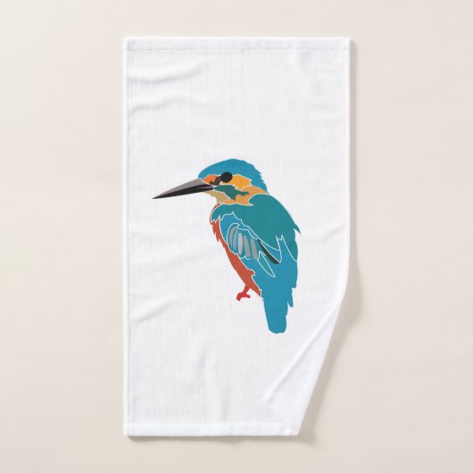 Kingfisher Bird Art (Serviette à main)