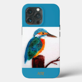 Kingfisher Bird Art gepersonaliseerd iPhone 13 Pro Hoesje