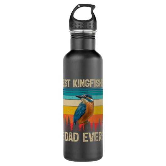 Kingfisher Bird Best Kingfisher Dad Ever F Waterfles (Voorkant)