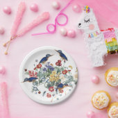 Kingfisher Bird Flower Butterfly Paper Bord (Feest)