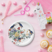 Kingfisher Bird Flower Butterfly Paper Bord (Feest)