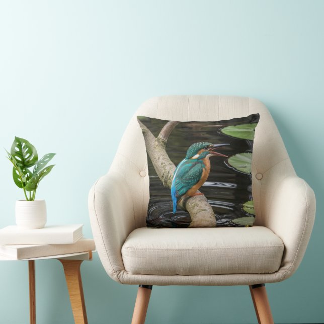 Kingfisher Bird Kussen (Stoel)
