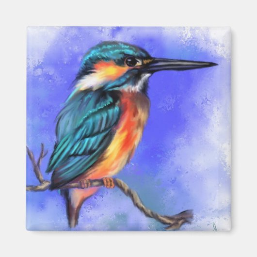 Kingfisher Bird Magnet (Devant)