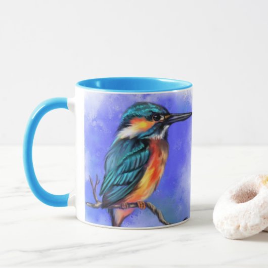 Kingfisher Bird Mug Cadeau (Avec donut)