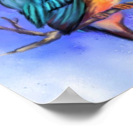 Kingfisher Bird Poster - Schilderen (Hoek)