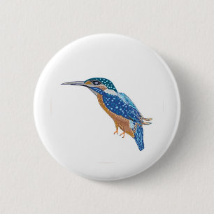 KingFisher Bird Ronde Button 5,7 Cm
