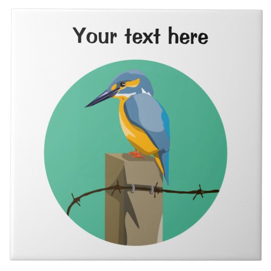 Kingfisher Bird Tegeltje (Voorkant)