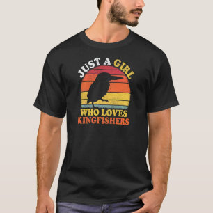 Kingfisher Bird Vintage is een meisje dat van koni T-shirt