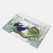 Kingfisher Birds Wildlife Pond Animal Welkomstmat Deurmat (Schuin)