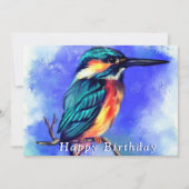 Kingfisher Birthday Kaart (Voorkant)