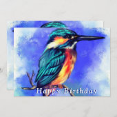Kingfisher Birthday Kaart (Voorkant / Achterkant)