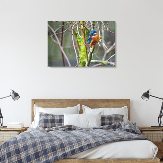 Kingfisher Canvas Afdruk (Insitu (Slaapkamer))