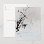 Kingfisher Catching Fish between Reeds, Seitei Briefkaart (Voorkant / Achterkant)