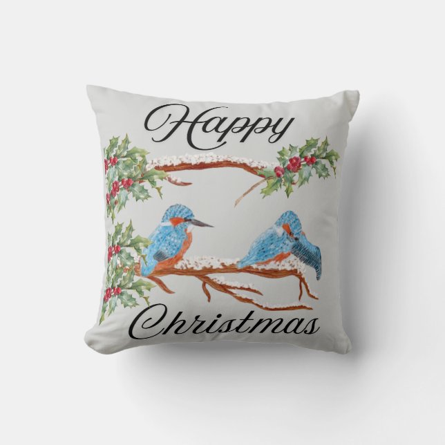 Kingfisher Coussin de Noël (Recto)