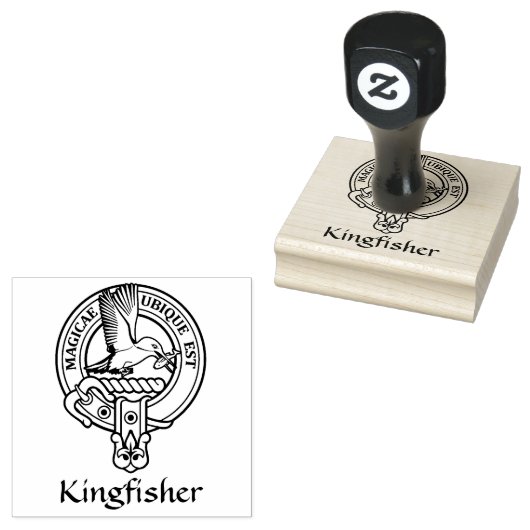 Kingfisher Crest Rubber Stamp Rubberstempel (Gestempeld)