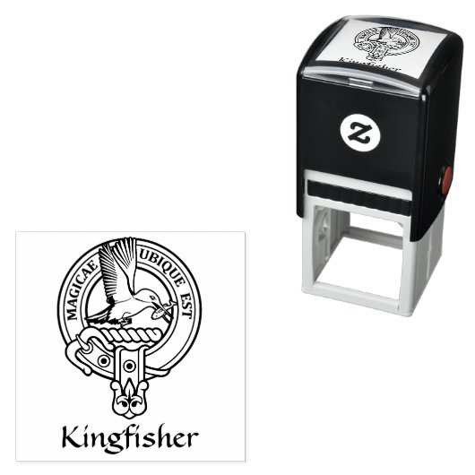 Kingfisher Crest Self-inking Stamp Zelfinktende Stempel (In situ)