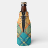 Kingfisher Crest sur Tartan Bottle Glacière (Bouteille Dos)