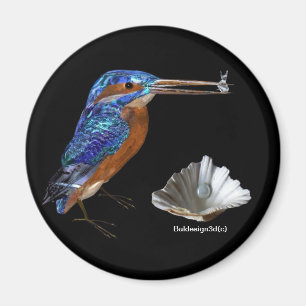 KINGFISHER, Electric Blue, Black Magneet