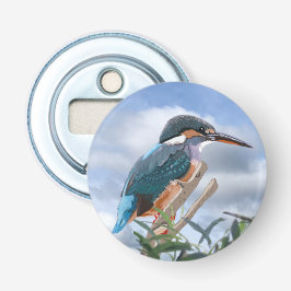 Kingfisher en Willow Button Flesopener