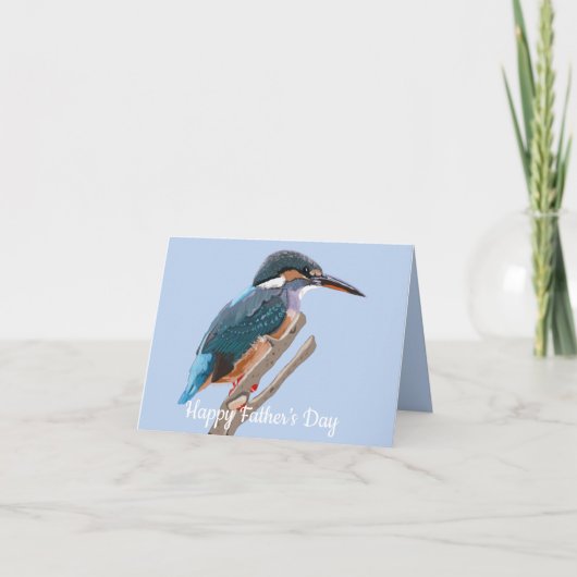 Kingfisher en Willow editable Father's Day Kaart (Voorkant)