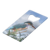 Kingfisher en Willow Kredietkaart Flessenopener (Voorkant Gekanteld)