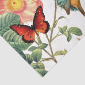  Kingfisher, Flowers Butterflies ontkoppeling Tissuepapier (Detail)