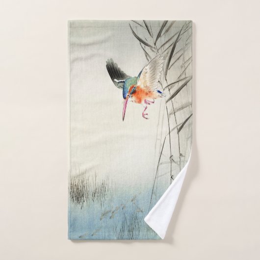 Kingfisher Hunting - Ohara Koson - Handdoek (Handdoek)