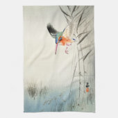 Kingfisher Hunting - Ohara Koson - Theedoek (Verticaal)
