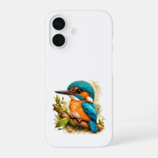 Kingfisher iPhone Case – Colorful Bird Art 16 Hoesje