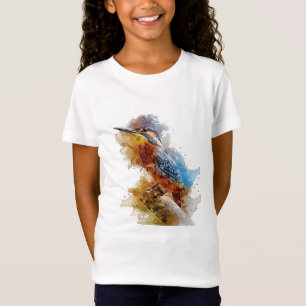 Kingfisher kleine vogel alleen op een plek t-shirt