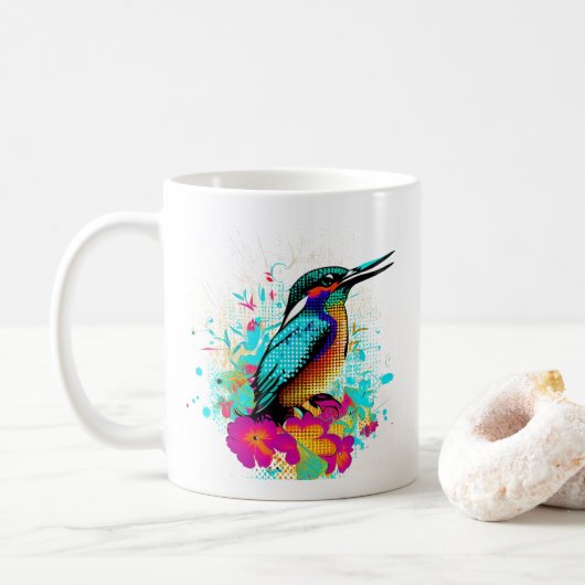 Kingfisher koffie mok (Met donut)