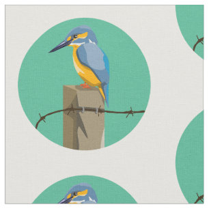 Kingfisher Kotare NZ vogel Stof
