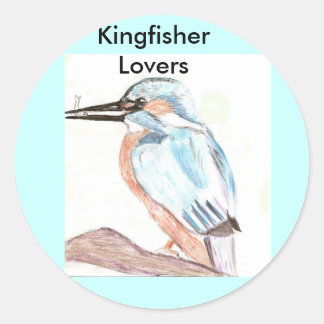 Kingfisher Lover Ronde Sticker