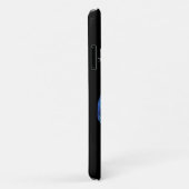 KINGFISHER MONOGRAM, elektrisch blauw, zwart Case-Mate iPhone Case (Achterkant/rechts)