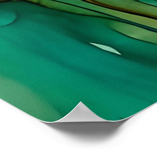 Kingfisher neergestreken over water Wilde bloemen Poster (Hoek)