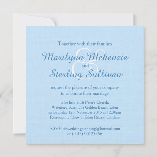 Kingfisher oiseau bleu carré invitations mariage (Dos)