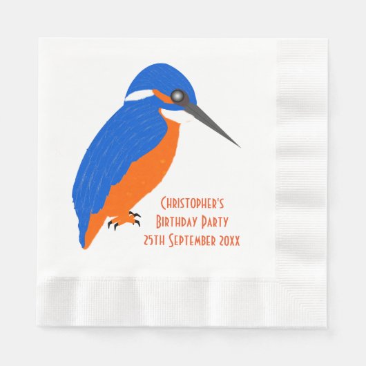 Kingfisher-ontwerp Servet (Voorkant)