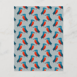 KIngfisher Pattern Briefkaart
